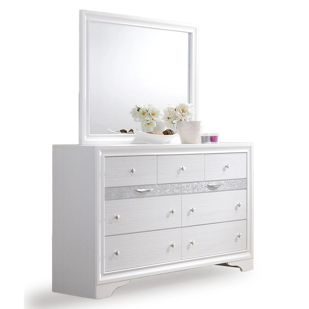 Oglinda decorativa Ryana, 104 x 93 cm, alb