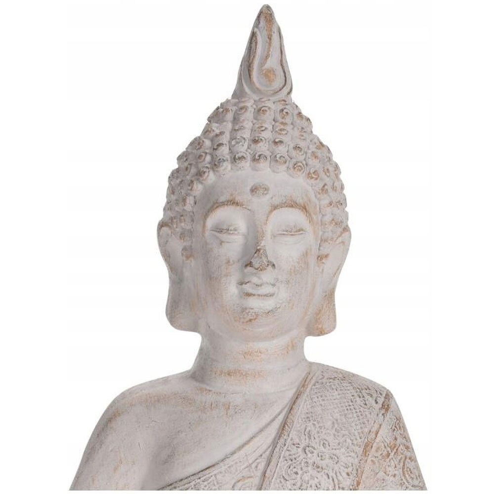 Statueta decorativa Buddha, MGO, 29 x 17 x 37 cm, crem