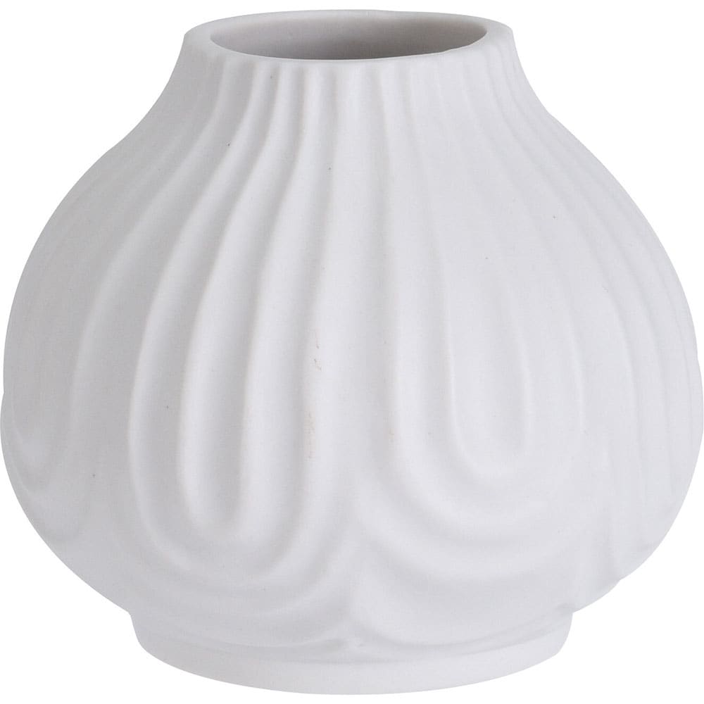 Vaza decorativa KI Andaluse, portelan, 12 x 12 x 11 cm, alb