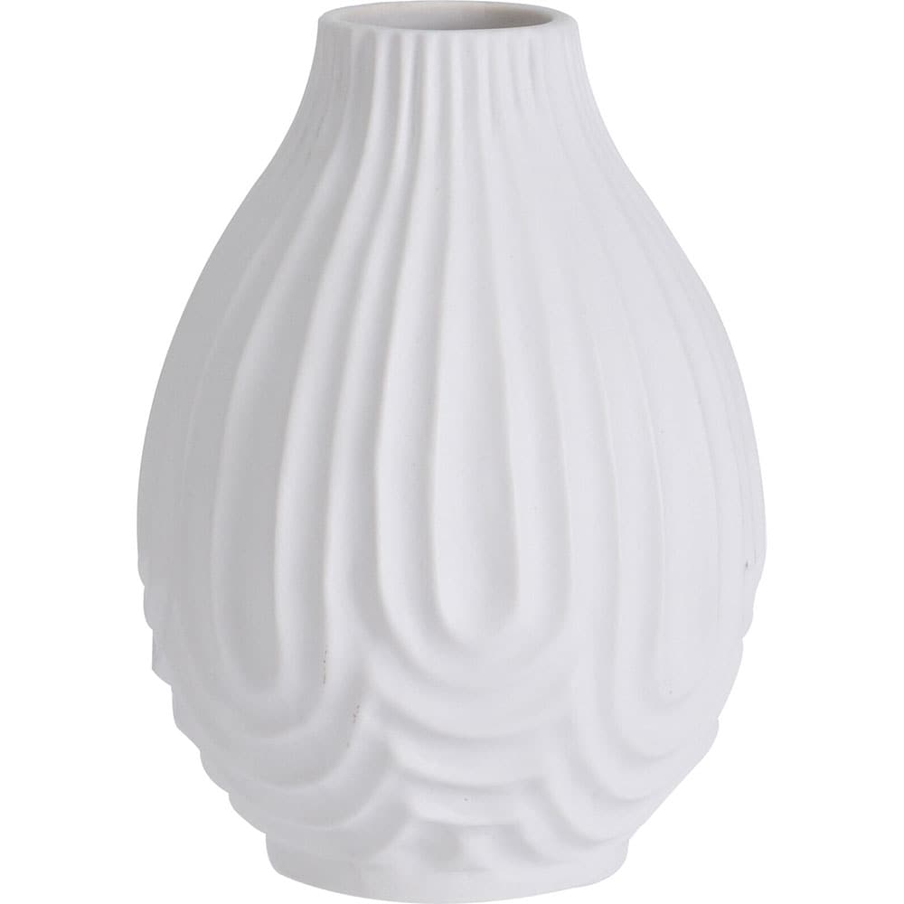 Vaza decorativa KI Andaluse, portelan, 10 x 10 x 14 cm, alb