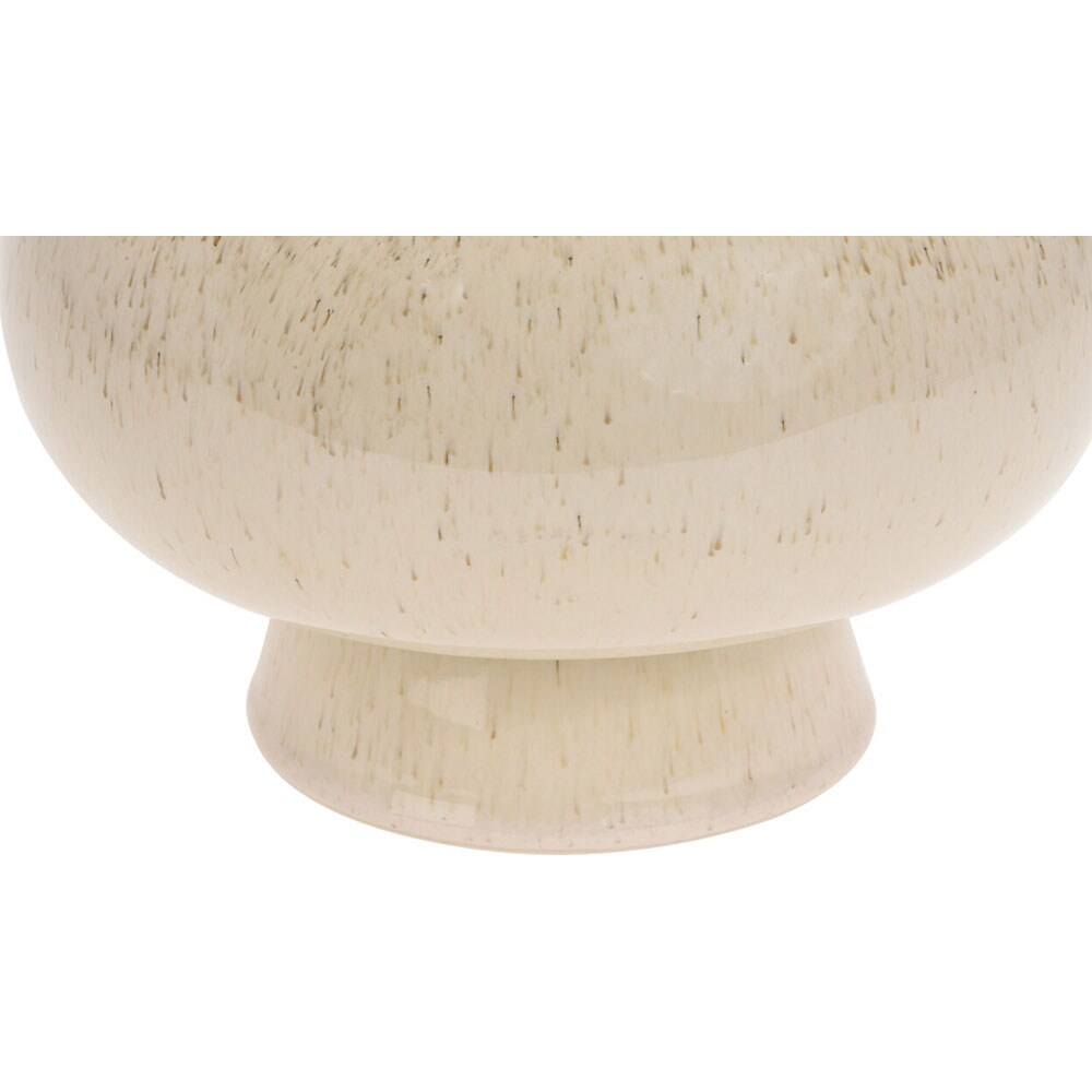 Vaza decorativa KI Belly Shape, portelan, 19 x 19 x 22.5 cm, crem