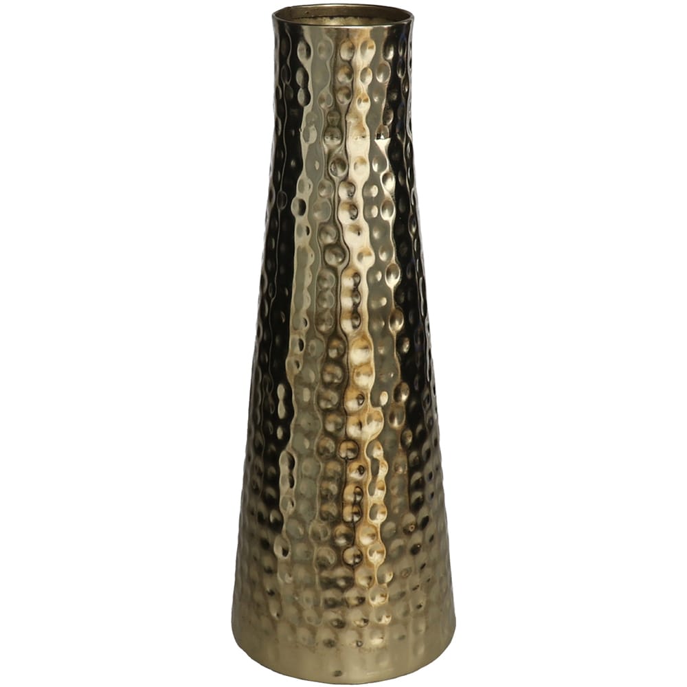 Vaza decorativa DECOR B135878, metal, 14 x 14 x 36 cm, auriu
