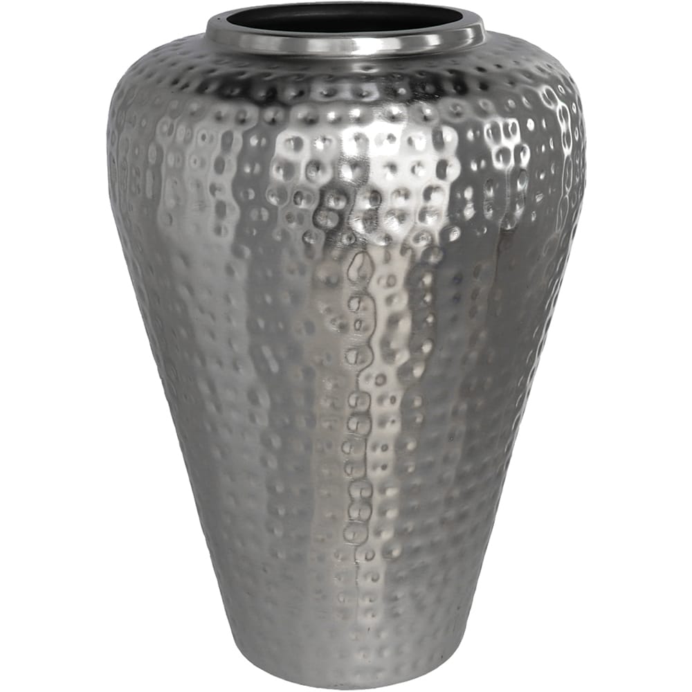 Vaza decorativa DECOR B137193, metal, 25 x 25 x 36 cm, argintiu