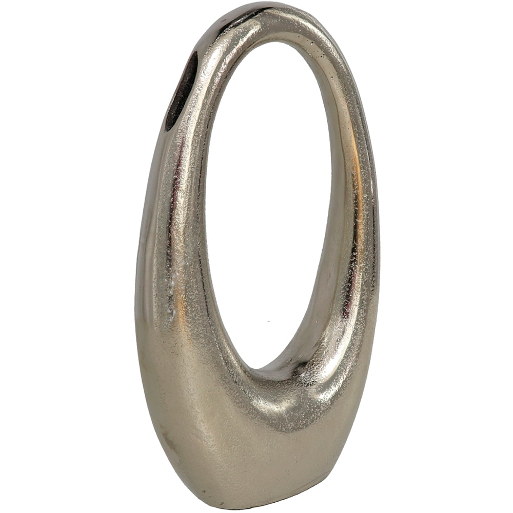 Vaza decorativa DECOR Bucaro, metal, 7 x 17 x 30 cm, argintiu