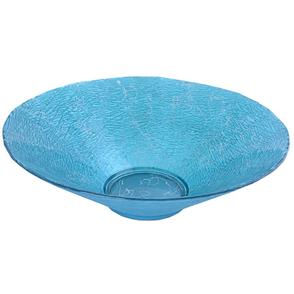 Platou decorativ COK Proteus, sticla, 37 cm, albastru