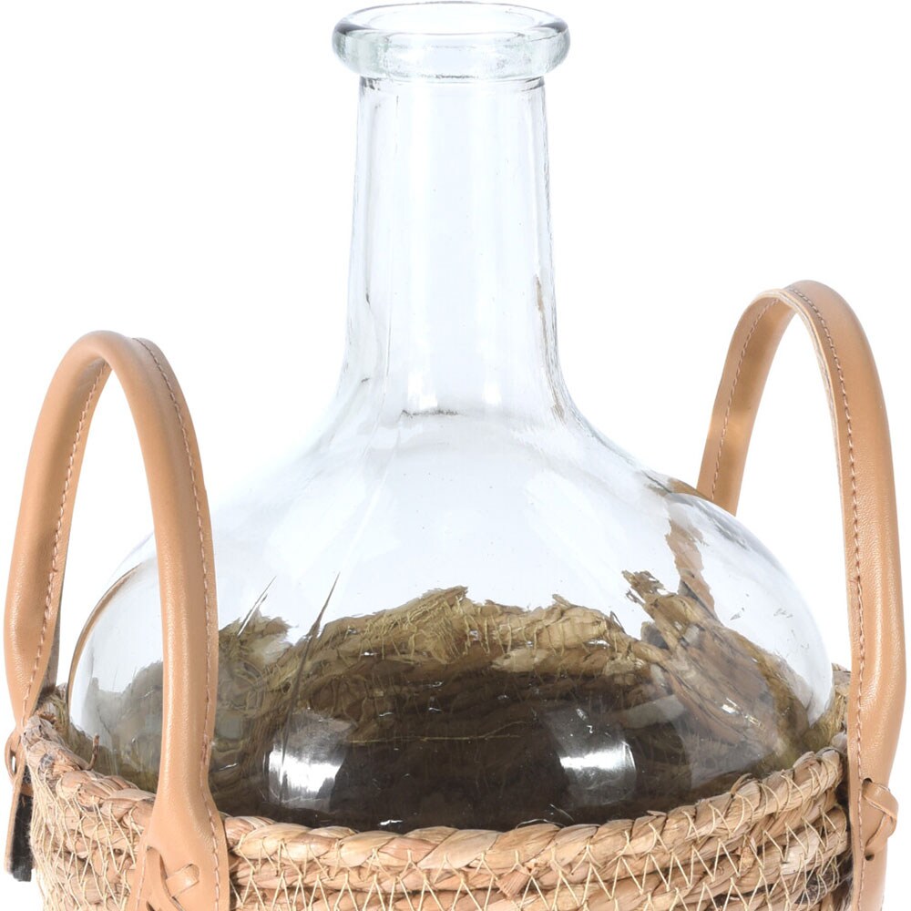 Vaza decorativa KI NB1403220, sticla, 20 x 20 x 31 cm, transparent-bej