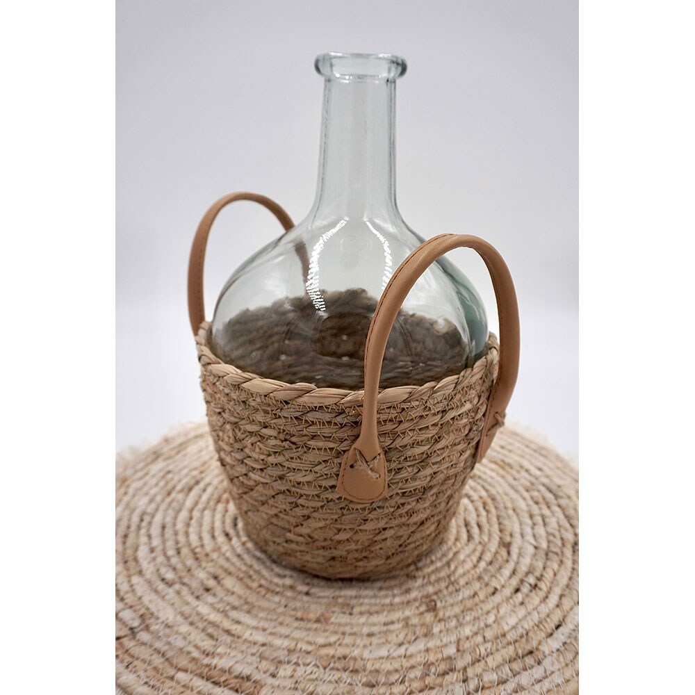 Vaza decorativa KI NB1403220, sticla, 20 x 20 x 31 cm, transparent-bej