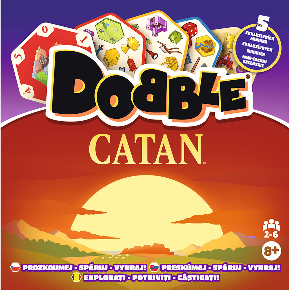 Joc de societate CATAN Dobble DOBCAT08CSSKRO, 8 ani+, 2-6 jucatori