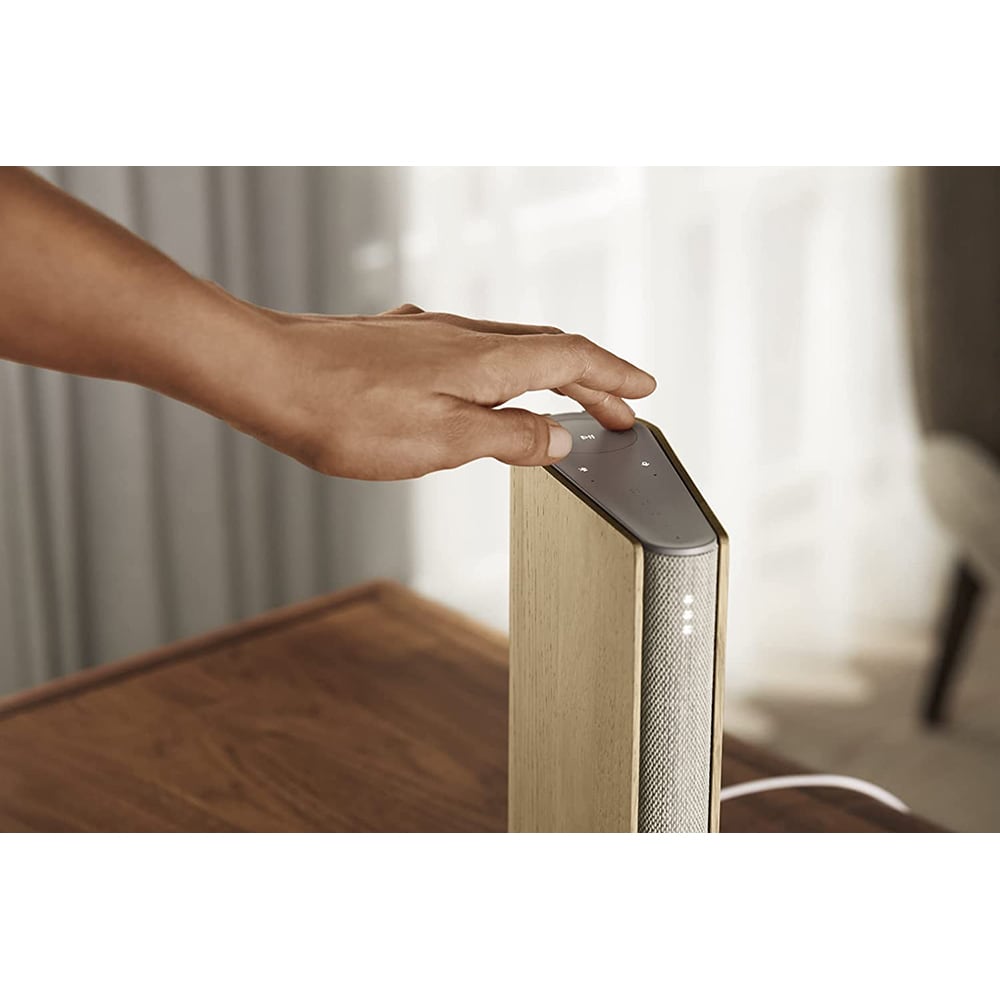 Boxa BANG & OLUFSEN Beosound Emerge, 120W RMS, Wi-Fi, Bluetooth, auriu