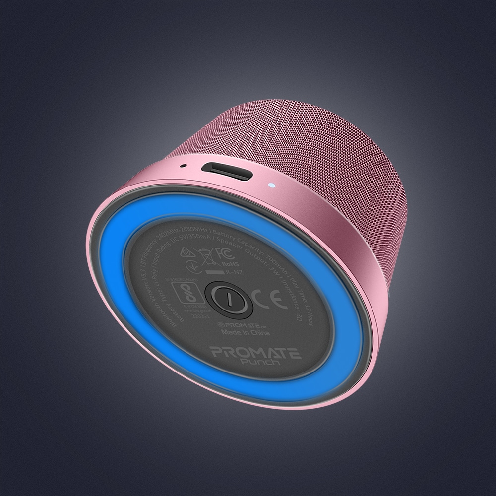 Boxa portabila PROMATE Punch, 3W, Bluetooth, Pink