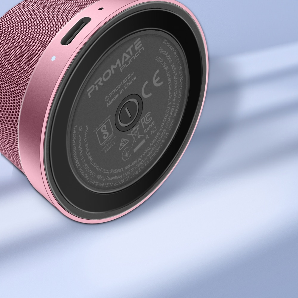 Boxa portabila PROMATE Punch, 3W, Bluetooth, Pink