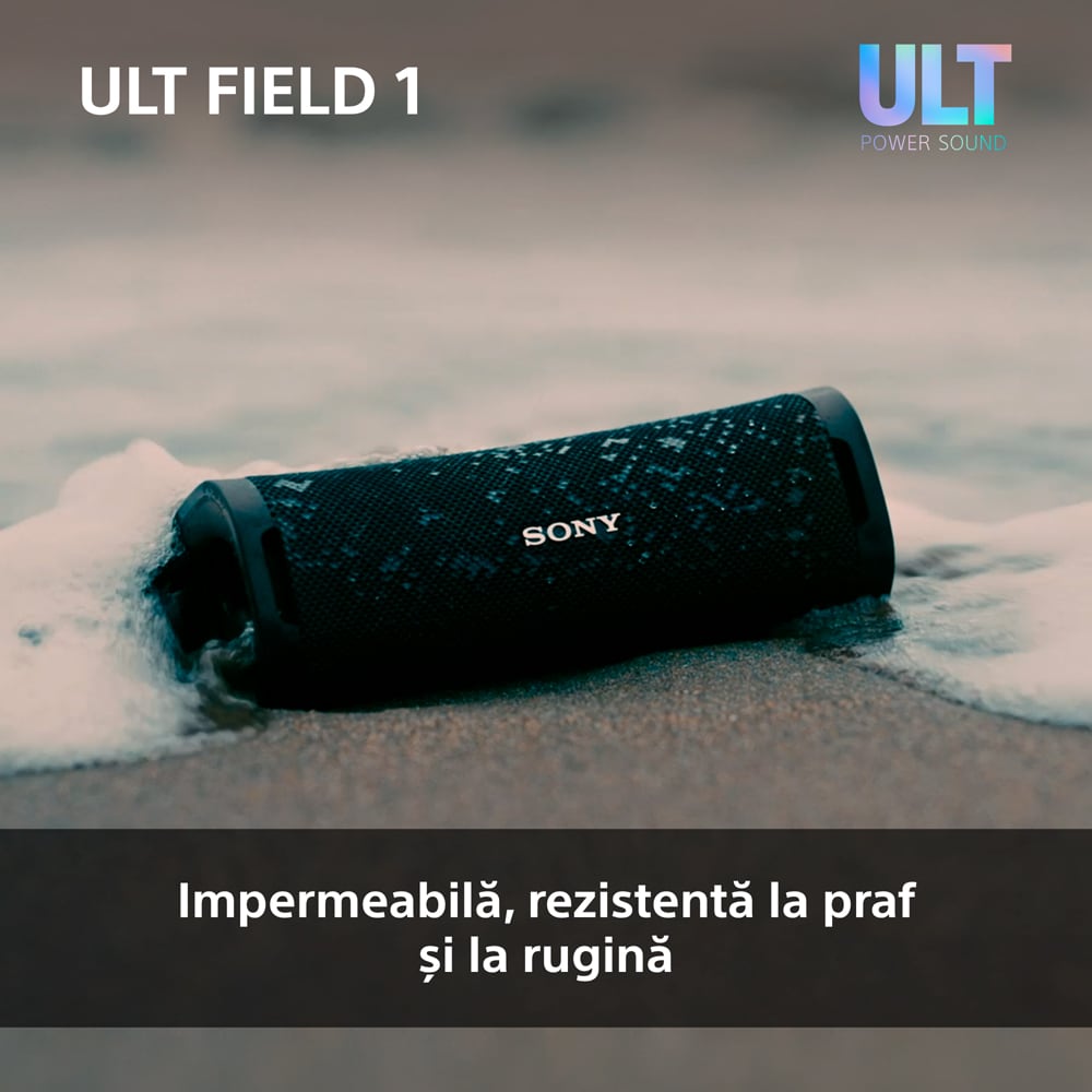 Boxa portabila SONY ULT FIELD 1 SRS-ULT10H, Bluetooth, IP67, Black