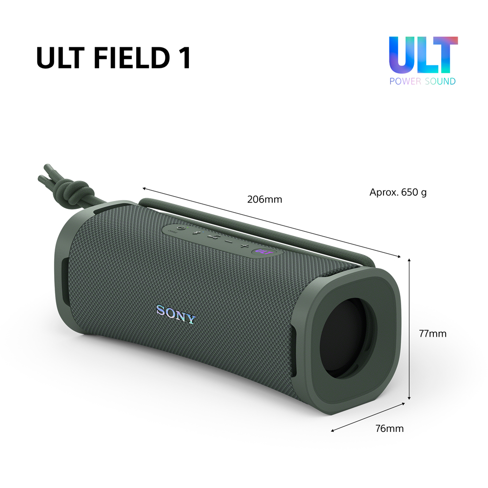Boxa portabila SONY ULT FIELD 1 SRS-ULT10H, Bluetooth, IP67, Forest Gray