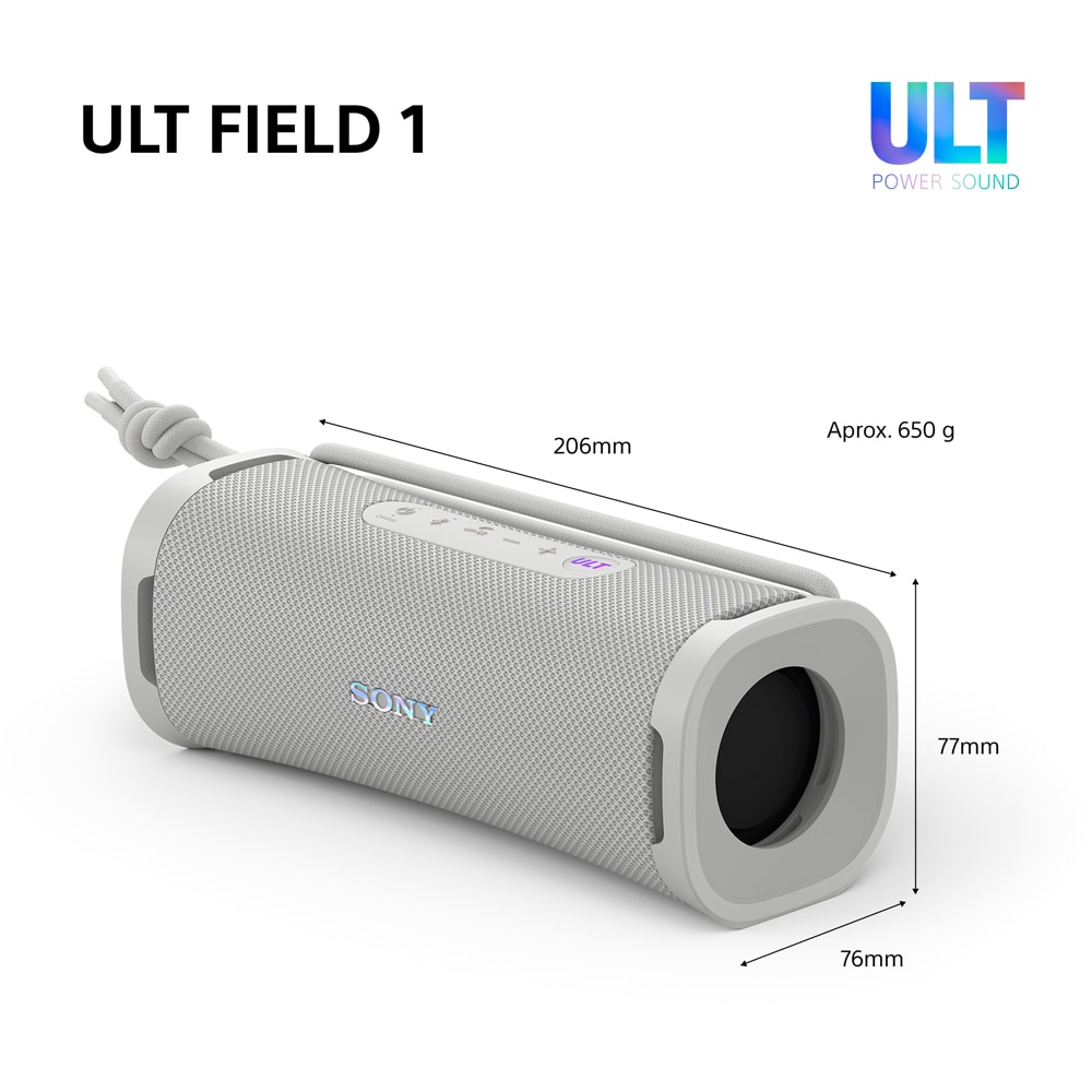 Boxa portabila SONY ULT FIELD 1 SRS-ULT10H, Bluetooth, IP67, White