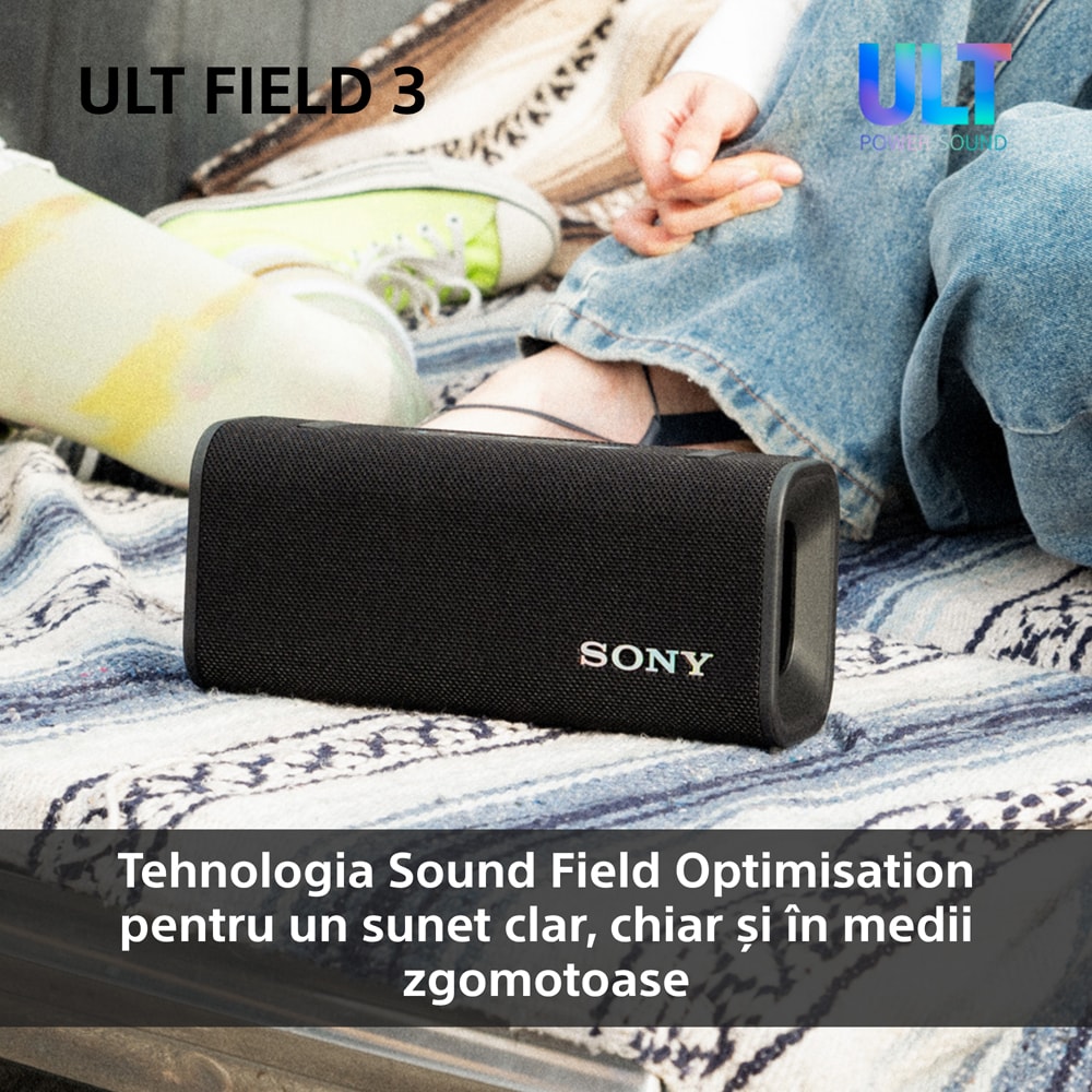 Boxa portabila SONY ULT FIELD 3 SRS-ULT30W, Bluetooth, IP67, alb