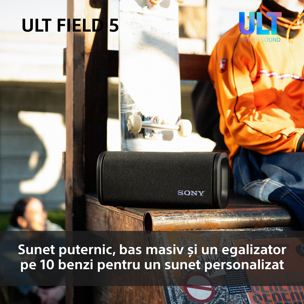 Boxa portabila SONY ULT FIELD 5 SRS-ULT50W, Bluetooth, IP67, alb