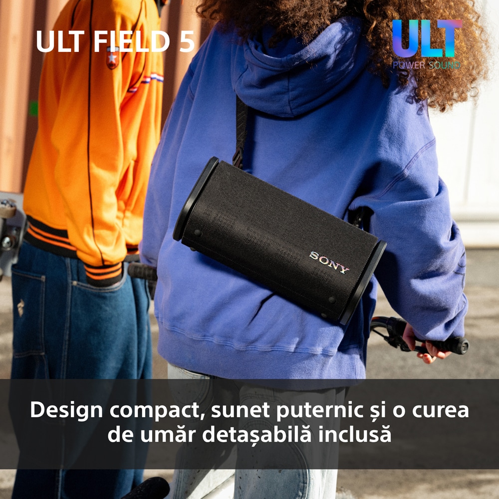 Boxa portabila SONY ULT FIELD 5 SRS-ULT50W, Bluetooth, IP67, alb