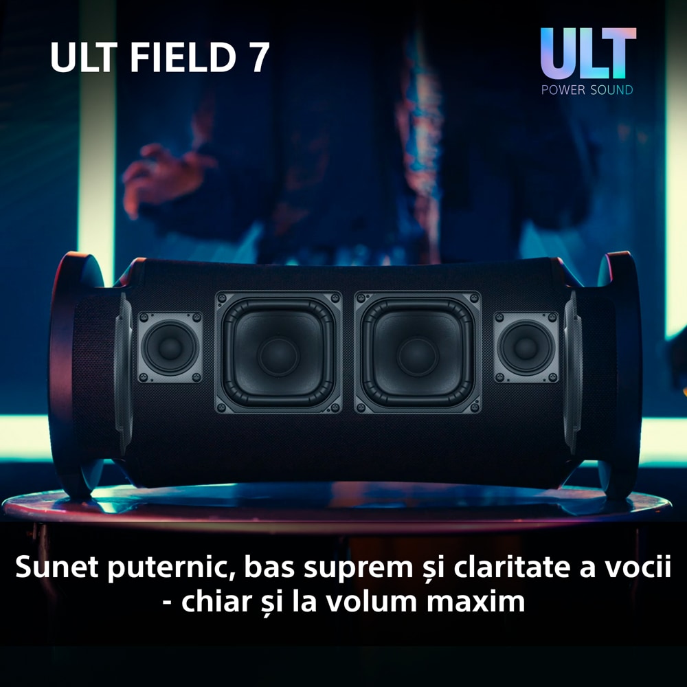 Boxa portabila SONY ULT FIELD 7 SRS-ULT70B, Bluetooth, IP67, Black