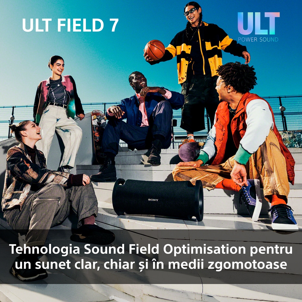 Boxa portabila SONY ULT FIELD 7 SRS-ULT70B, Bluetooth, IP67, Black
