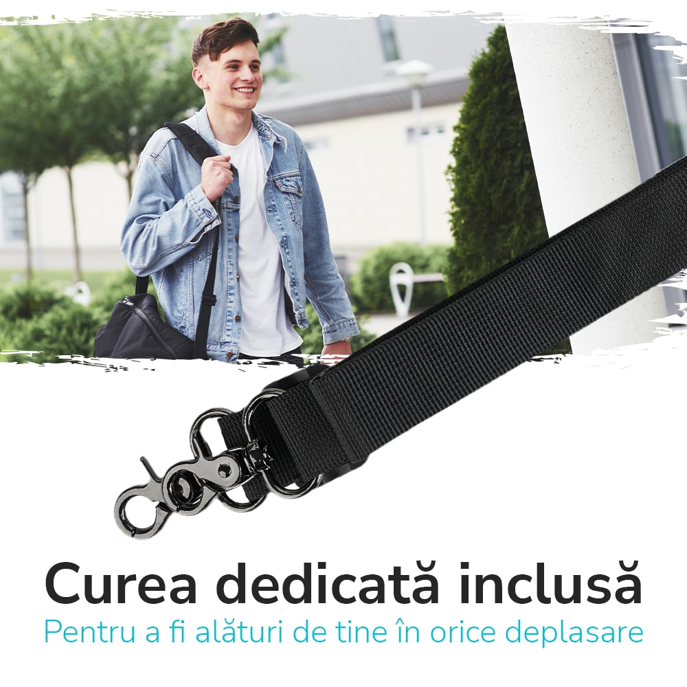 Boxa portabila E-BODA The Vibe 310, Bluetooth, USB, Jack 3.5mm, Radio FM, negru