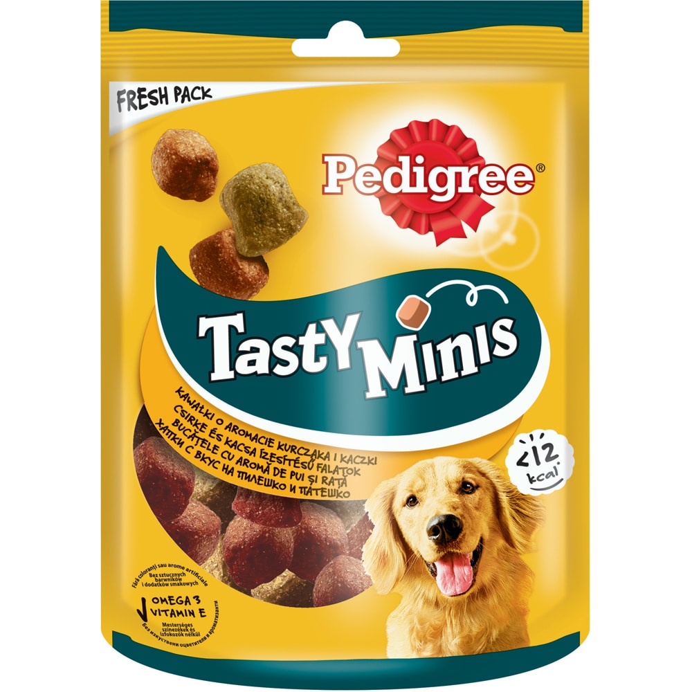 Recompensa pentru caini PEDIGREE Tasty Minis, Pui, 6 x 130g