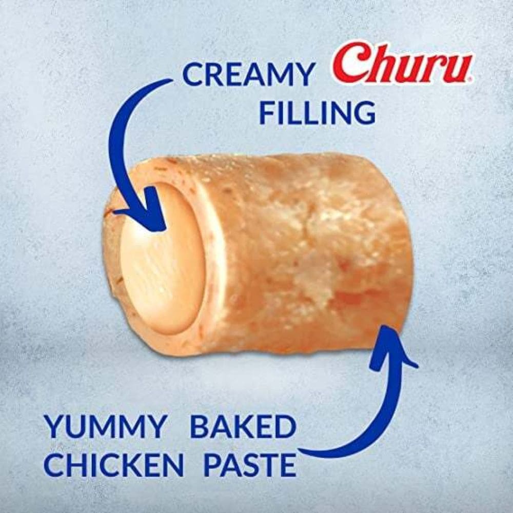 Recompense pentru caini INABA Churu Bites, Pui si Somon, 8 x 12g