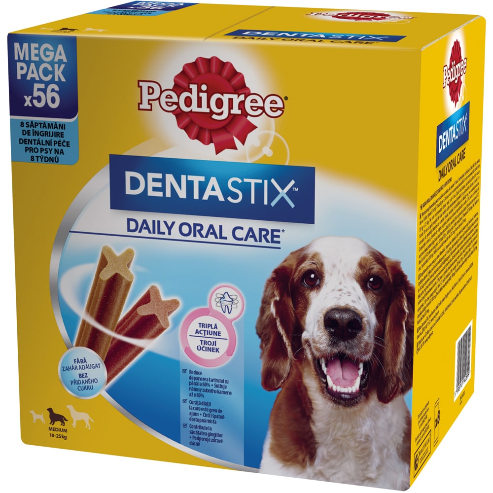 Recompensa pentru caini PEDIGREE DentaStix, Cereale, 8 x 180g