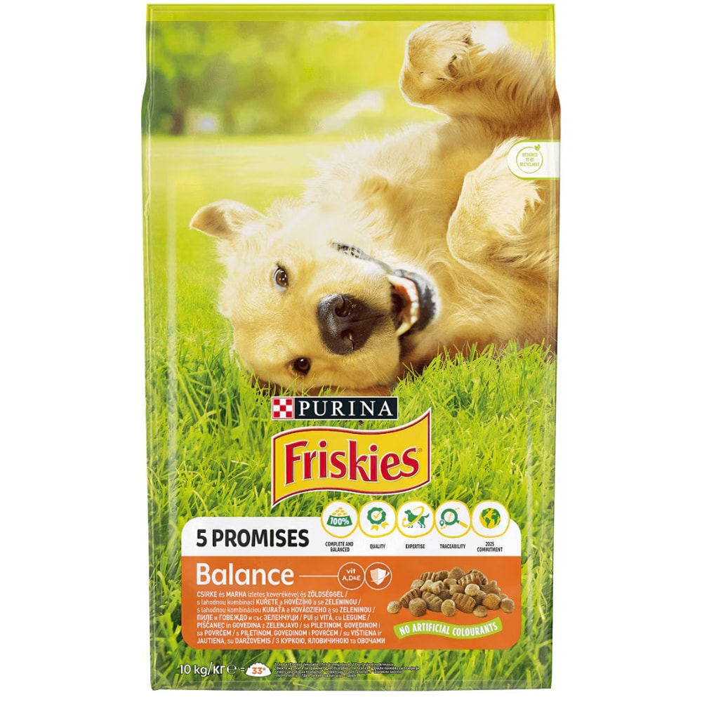 Hrana uscata pentru caini FRISKIES Balance, Pui si legume, 10 kg
