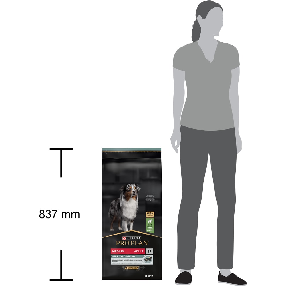 Hrana uscata pentru caini PURINA PRO PLAN Medium, Sensitive Digestion, Adult, Miel, 14 kg