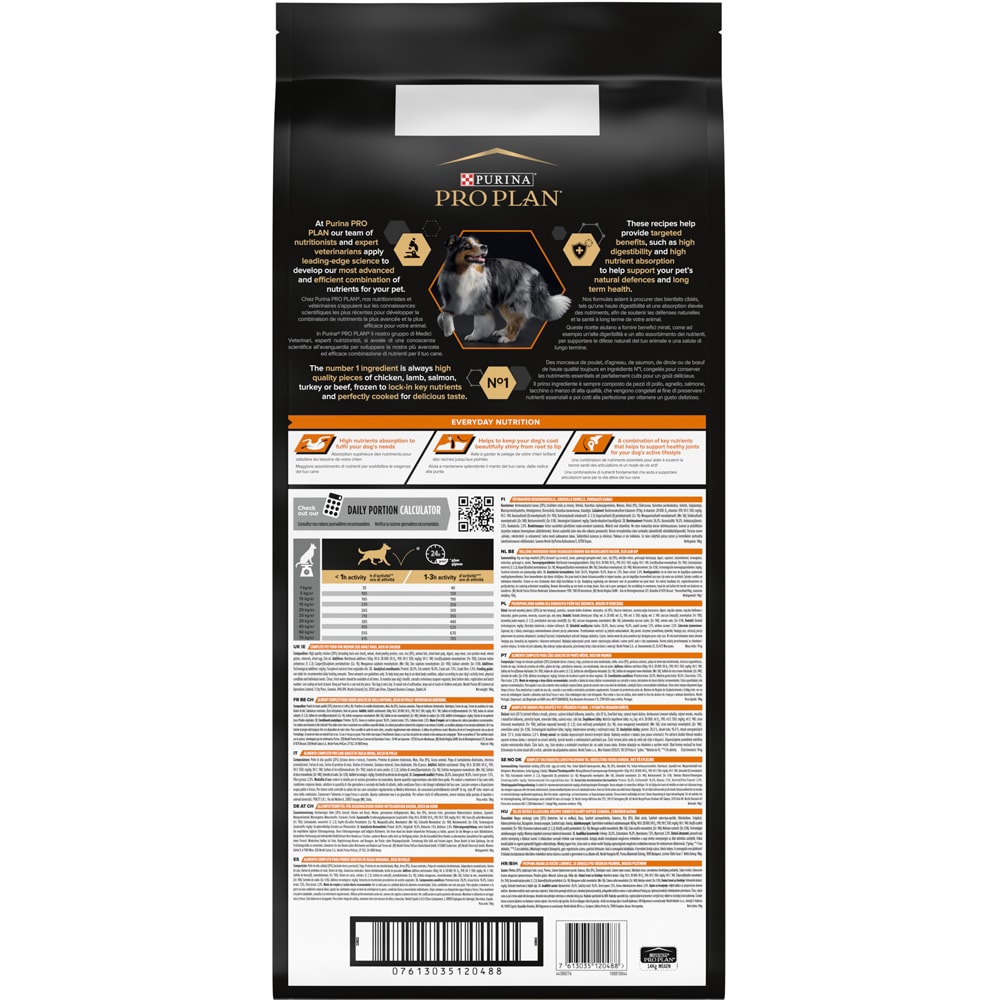 Hrana uscata pentru caini PURINA PRO PLAN Medium, Everyday Nutrition, Adult, Pui, 14 kg