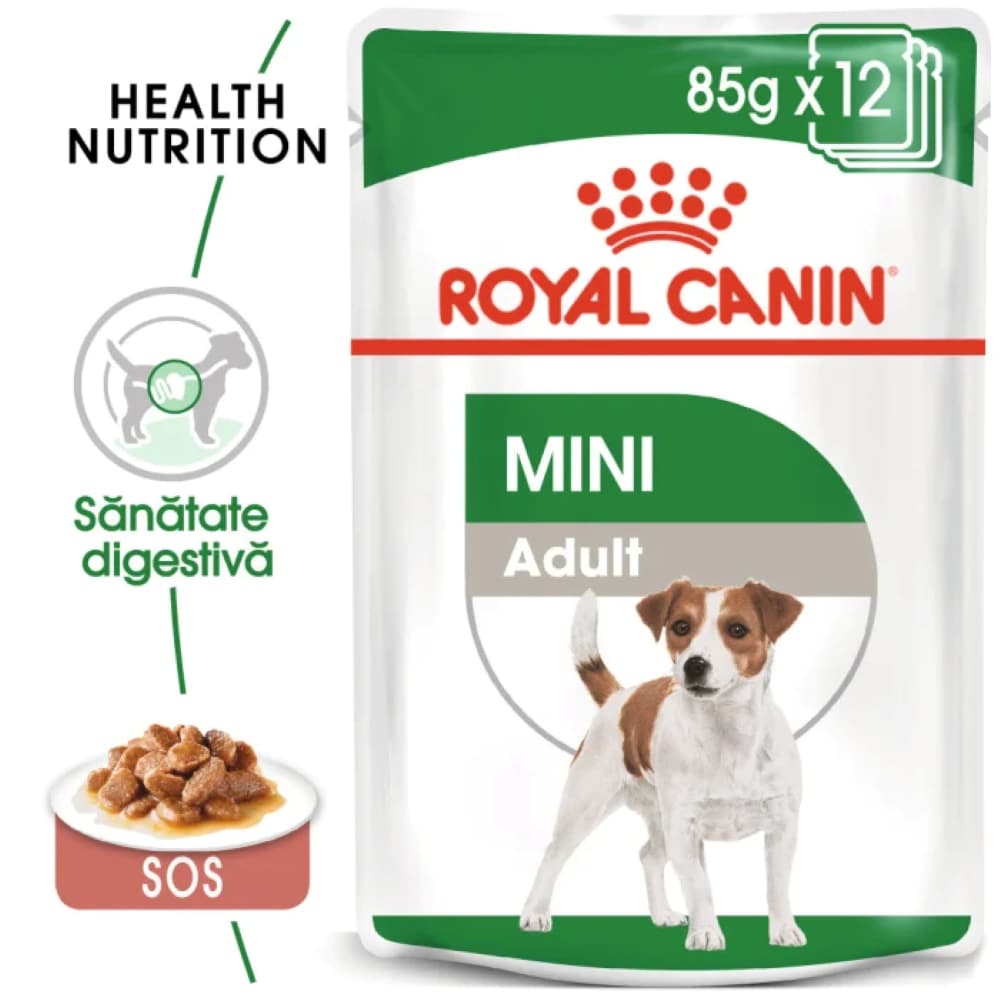 Hrana umeda pentru caini ROYAL CANIN SHN Mini, Adult, Mix in sos, 12 x 85g