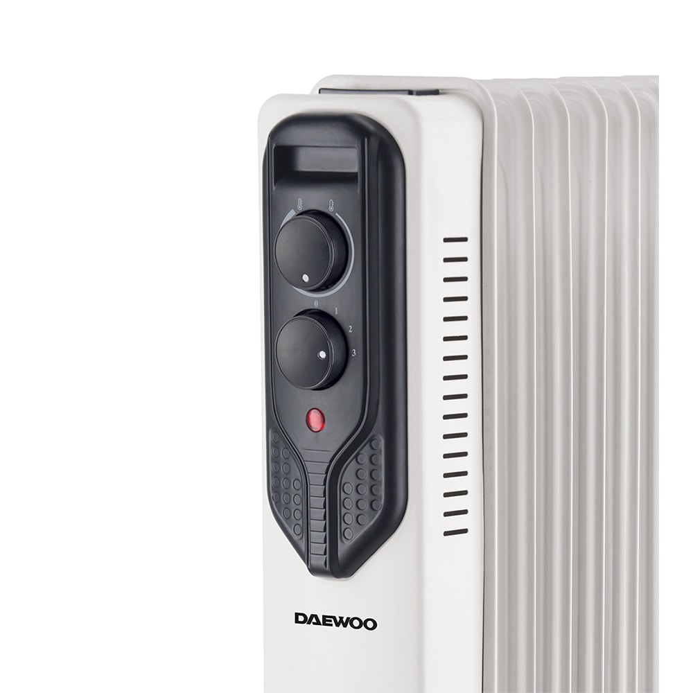 Calorifer electric DAEWOO DOH9W, 9 elementi, 3 trepte putere, 2000W, alb