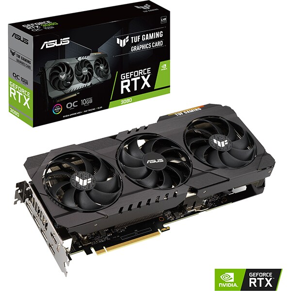 Placa video ASUS TUF Gaming NVIDIA GeForce RTX 3080 V2 OC Edition, 10GB GDDR6X, 384bit