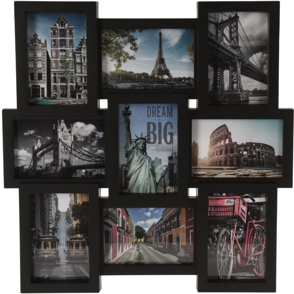 Rama foto clasica H&S COLLECTION 836320580, 45 x 45 cm, negru