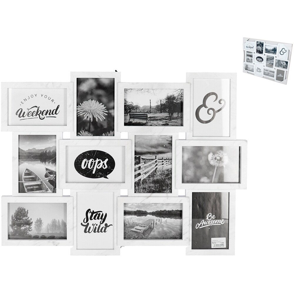 Rama foto clasica DECOR Oslo, 45 x 59 cm, alb