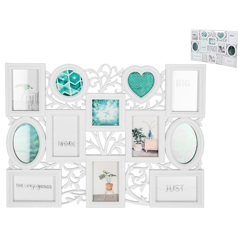 Rama foto clasica DECOR Romantic, 49 x 65 cm, alb