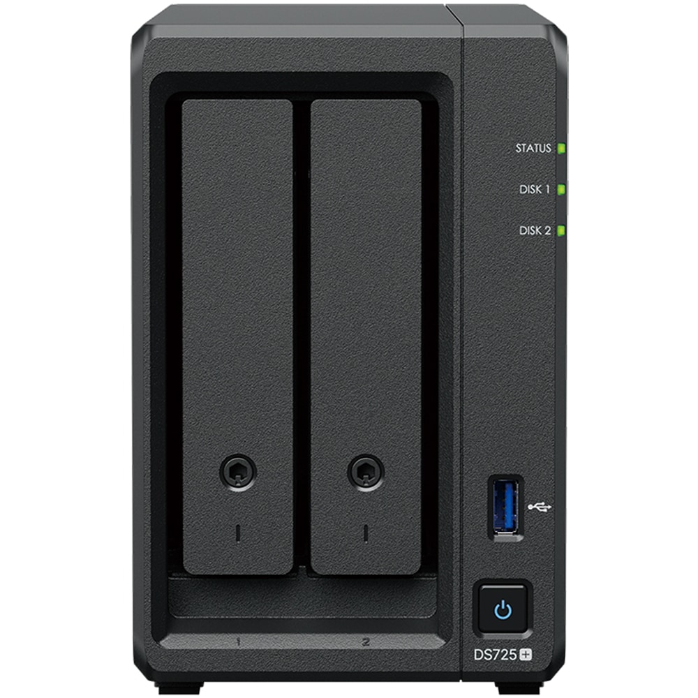 Network Attached Storage SYNOLOGY DS725+, AMD Ryzen R1600, 3.1GHz, 4GB, 2-Bays, negru