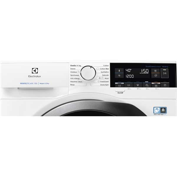 Masina de spalat rufe frontala cu uscator ELECTROLUX PerfectCare700 EW7W361S, SteamCare, 10/6 kg, 1600rpm, Clasa C/E, alb