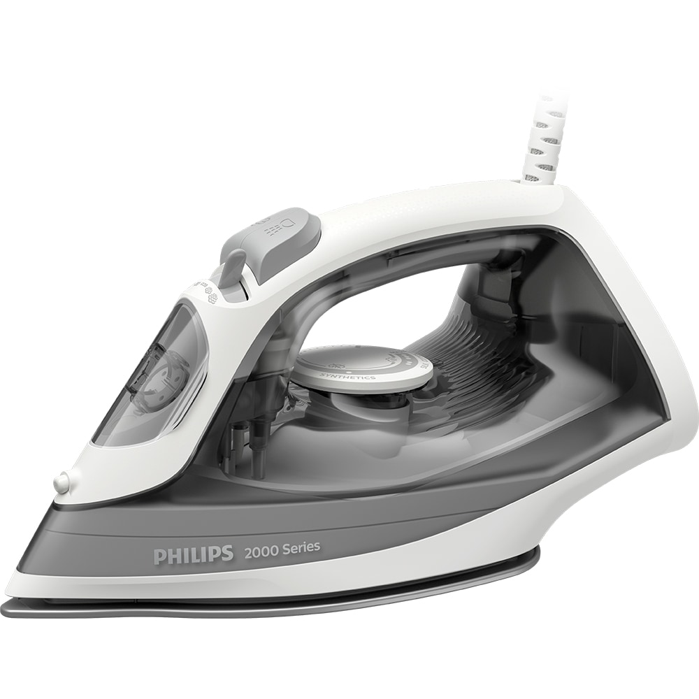Fier de calcat PHILIPS Seria 2000 DST2020/80, 2000W, 110g/min, 250ml, talpa ceramica, gri-alb