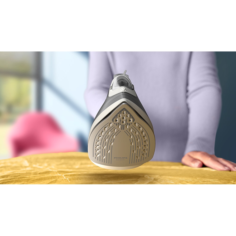 Fier de calcat PHILIPS Seria 2000 DST2020/80, 2000W, 110g/min, 250ml, talpa ceramica, gri-alb