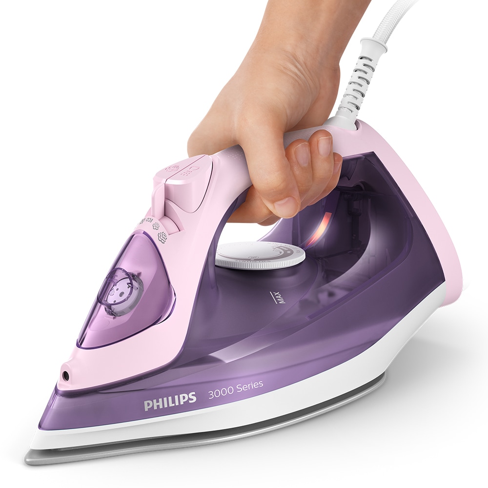 Fier de calcat PHILIPS DST3020/30, 2200W, 160g/min, 300ml, talpa ceramica, mov-roz