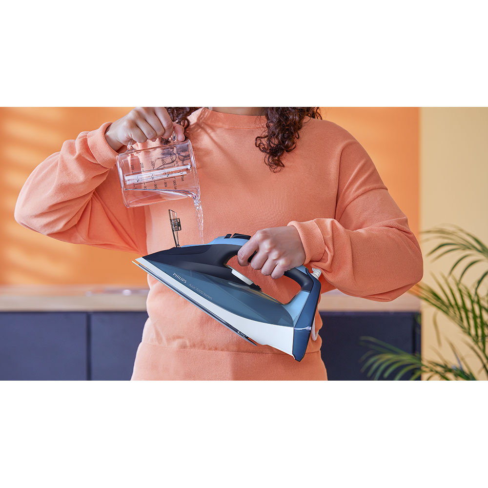 Fier de calcat PHILIPS Seria 7000 DST7020/20, 2800W, 250g/min, 300ml, talpa SteamGlide Plus, albastru