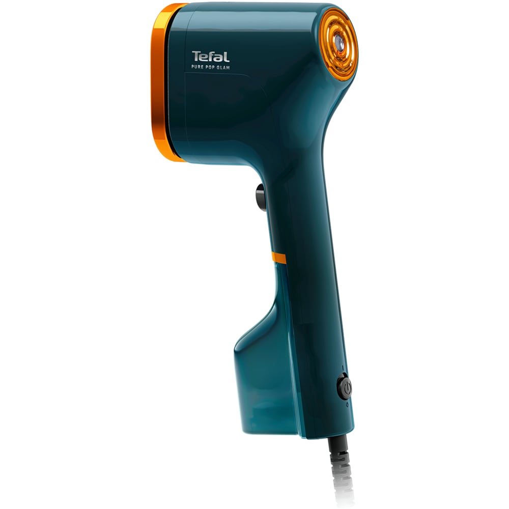 Aparat de calcat vertical TEFAL Pure Pop Glam DT2050F0, 1300W, 20g/min, 120ml, talpa ceramica, albastru-portocaliu