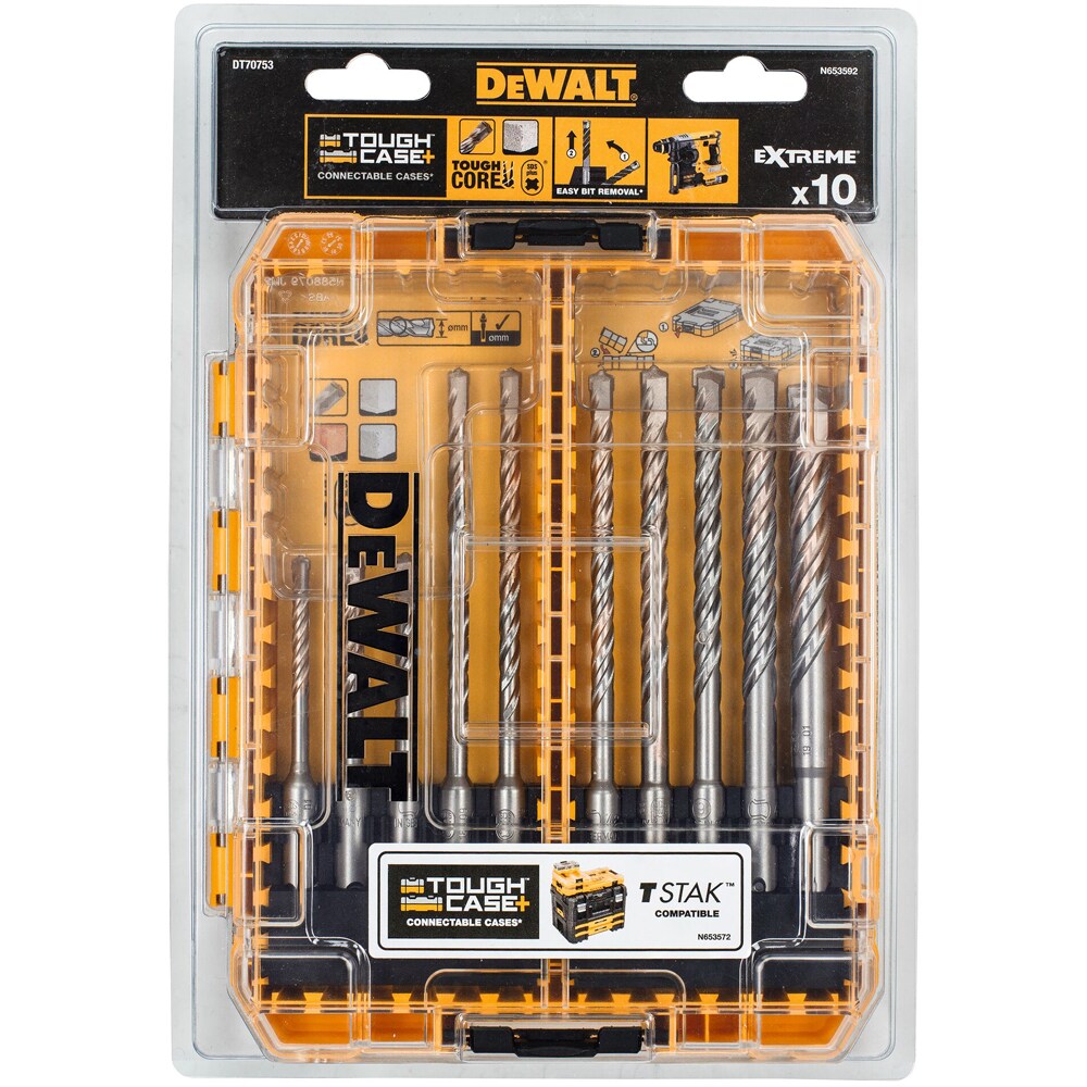 Set burghie SDS-Plus DEWALT DT70753-QZ, 5-12 mm, 10 buc
