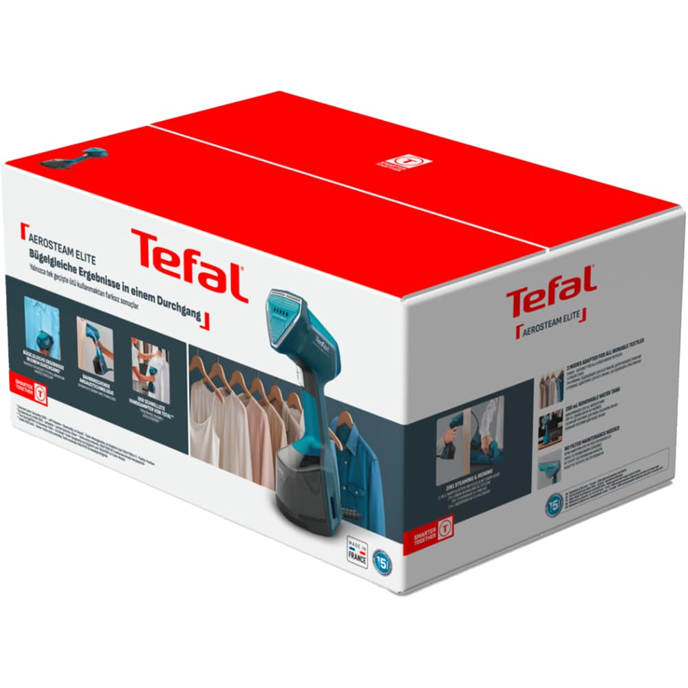 Aparat de calcat vertical TEFAL AeroSteam Elite DT9920F0, 1400W, 20g/min, 200ml, talpa ceramica, albastru
