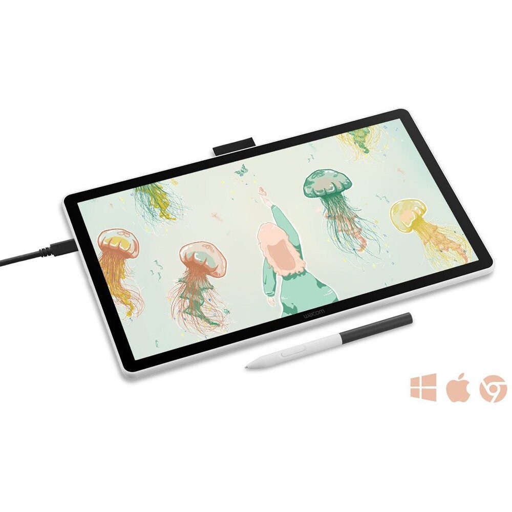 Tableta grafica WACOM One 14 DTC141W0, alb