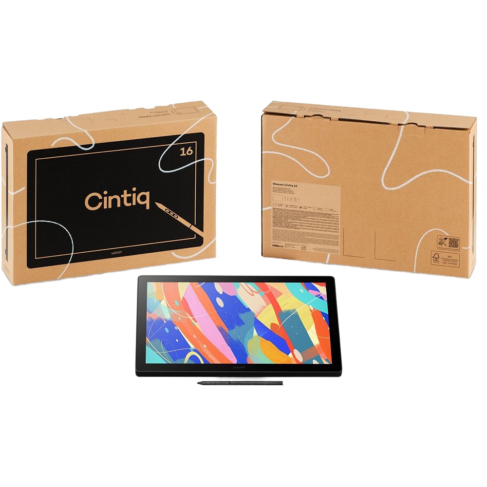 Tableta grafica WACOM Cintiq 16 DTK168K0B, negru