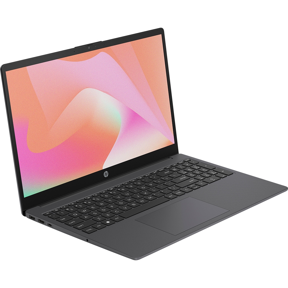 Laptop HP 15-fc1001nq, AMD Ryzen 5 7520U pana la 4.3GHz, 15.6" Full HD, 8GB, SSD 512GB, AMD Radeon 610M, Free DOS, gri