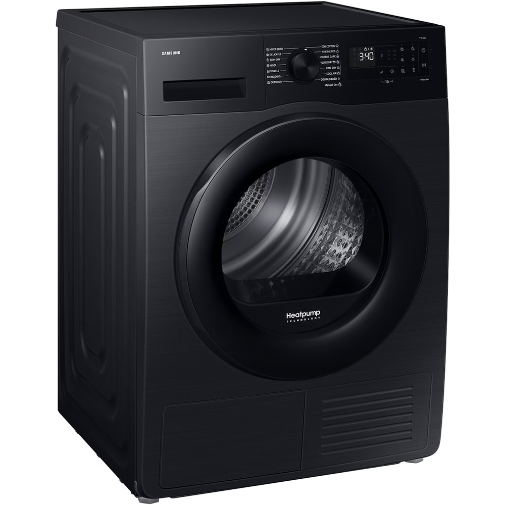 Uscator de rufe SAMSUNG DV80DG52B0ABLE, Pompa de caldura, 8 kg, 15 programe, Clasa C, Wi-Fi, negru