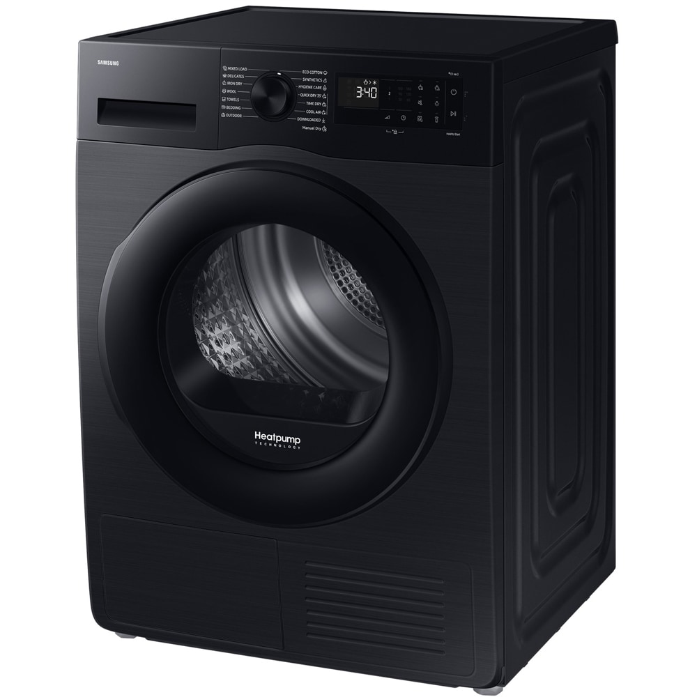 Uscator de rufe SAMSUNG DV80DG52B0ABLE, Pompa de caldura, 8 kg, 15 programe, Clasa C, Wi-Fi, negru